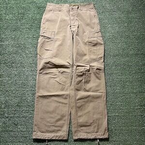 Vintage Army Military Cargo Pants Mens Medium 34x30 Green Canvas Drawstring Hem